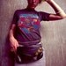 Studded Fanny Pack Black Alligator Skin with Big Gold Studs,Chain wallet, Festival Bag, Marion Max