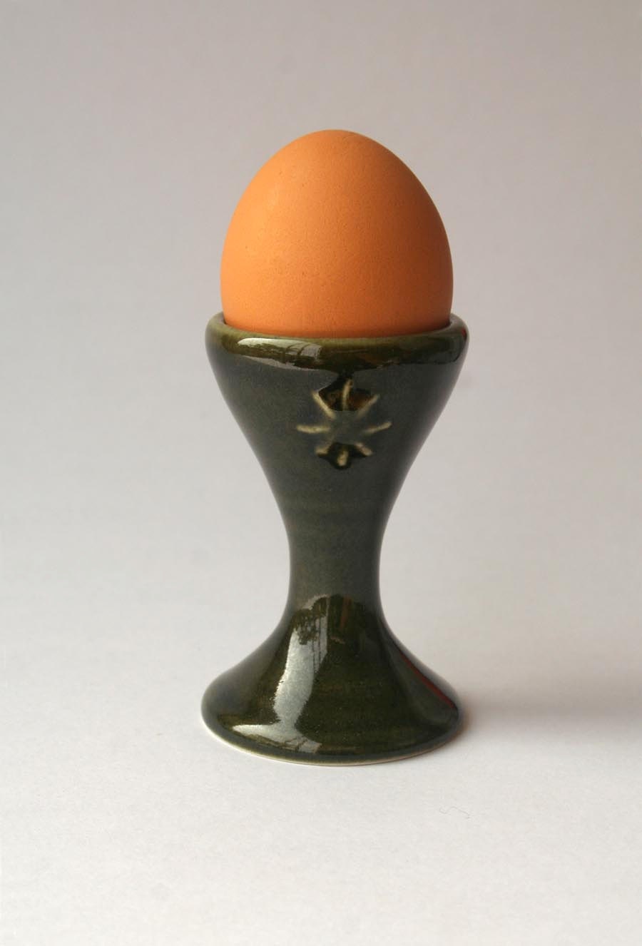 Dark Green Stoneware Ceramic Egg Cup