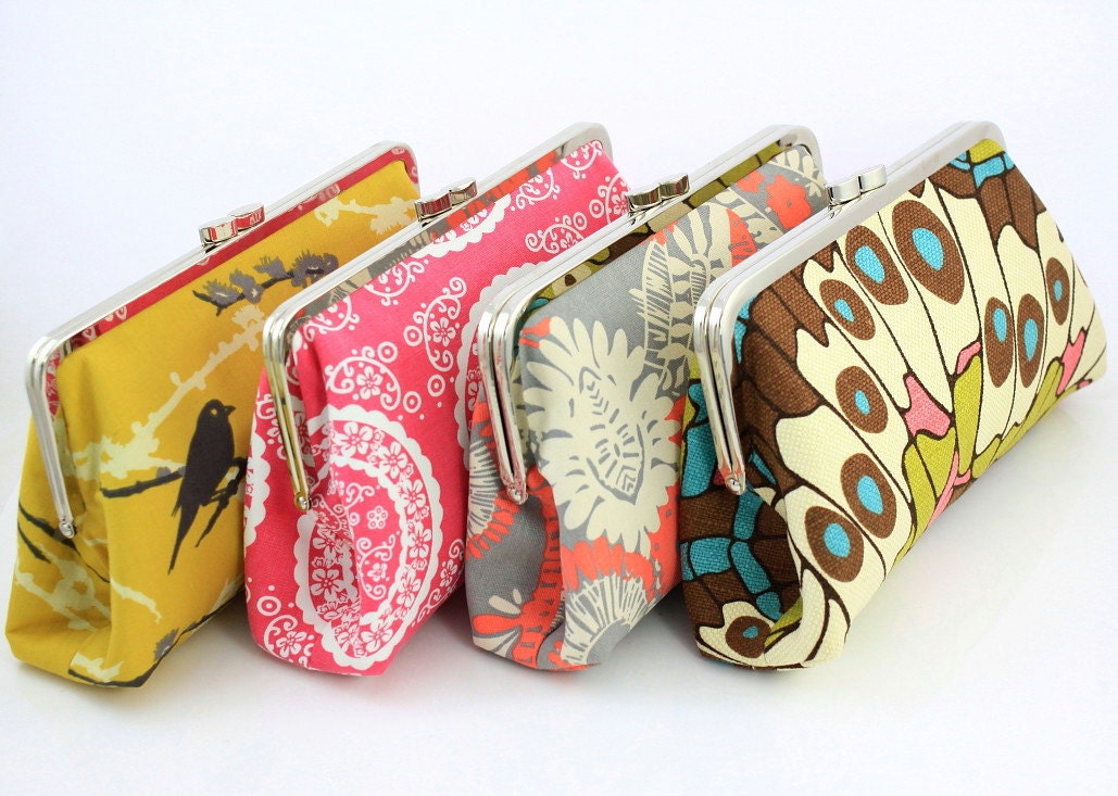 Design your own clutch - 8 inch XL clutch - Bridesmaid clutch - over 300 fabulous fabrics to choose from