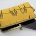 Super Lovely Singing Parakeets (Yellow) - 8 inch Casual Frame Clutch - the Emma Clutch