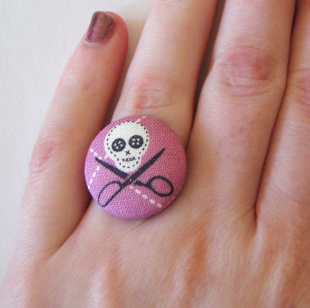 Craft or Die Fabric Button Ring