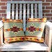 Vintage NATIVE AMERICAN Wool NAVAJO Print Pillows // Set of 2