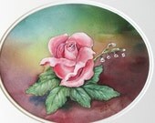 Original Watercolor Painting Fine Art Pink Rose