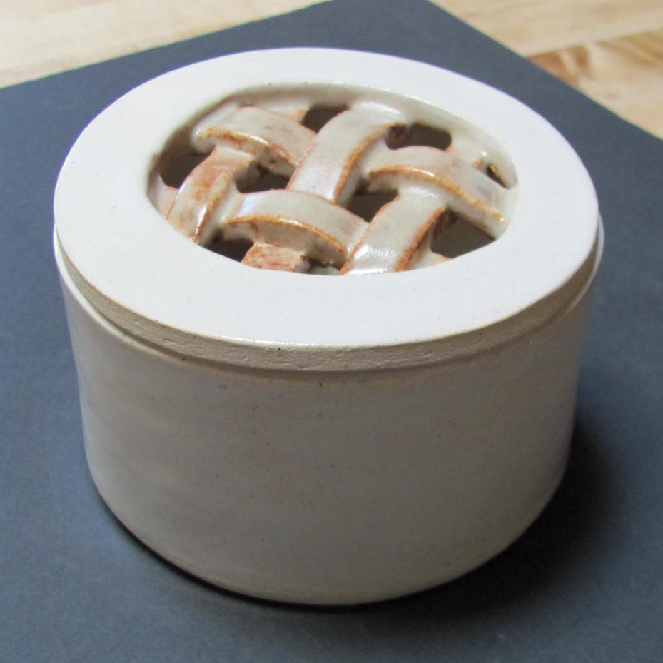 Trinket Jar Handmade Lidded Jar Stoneware Pottery
