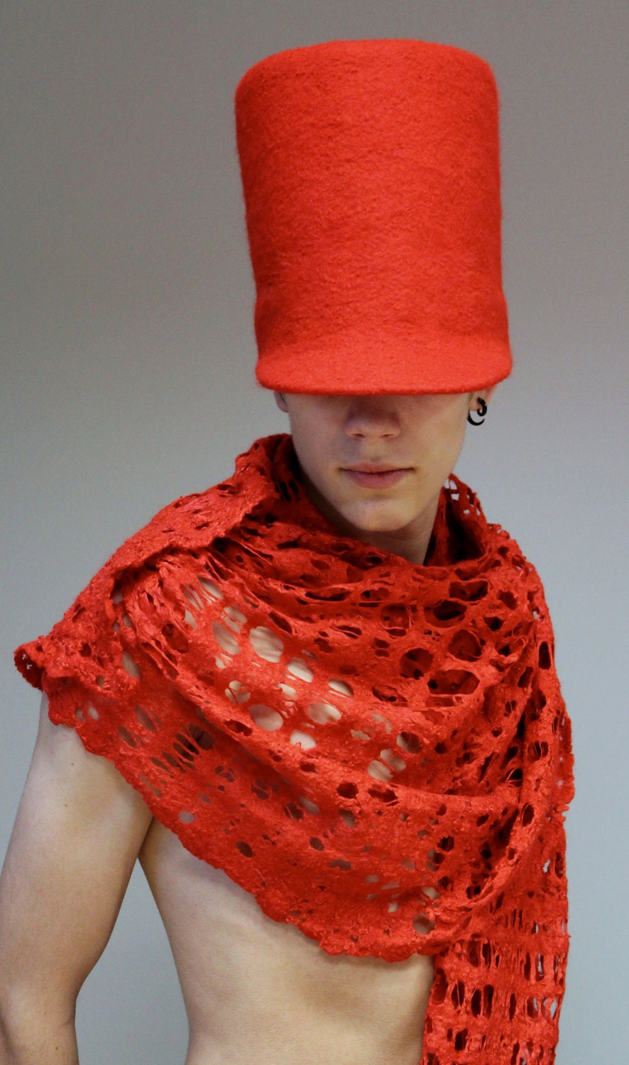 Felt hat -cap "Red soldier" Reserved for Crystal Rock