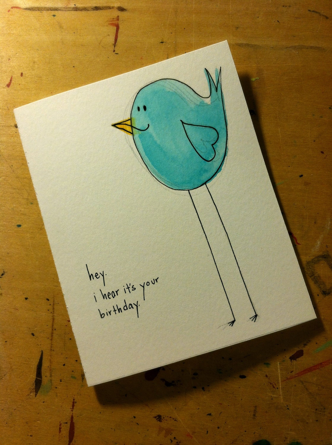 Handmade I Hear It's Your Birthday Card