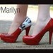Size 7 Marilyn Monroe Hand Painted Heels - Open Toe
