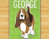 Personalized Basset Hound Magnet - Custom Dog Magnet Basset Hound Gift