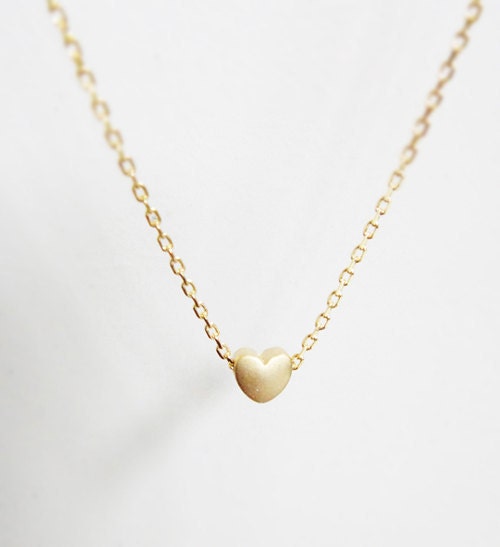 Sweet Heart Gold Filled Necklace - valentine's day, best friend gift, birthday gift, wedding gift, gift for her, under 20