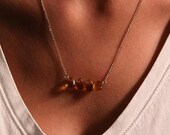 Amber Tear Drop Necklace