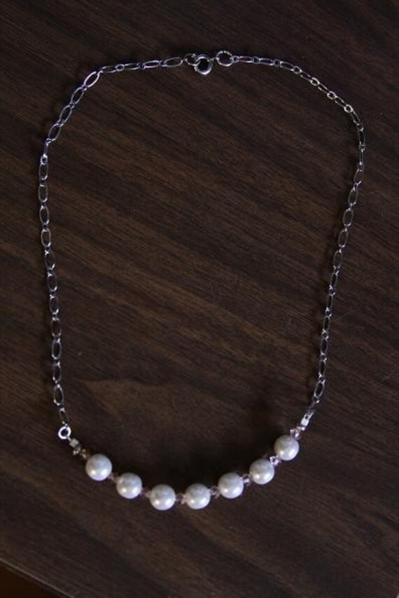 Dainty Pearl Necklace Great for Bridal Party or Prom