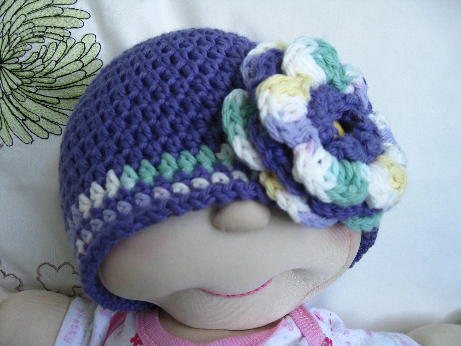 Crochet Baby Hat with Flower