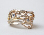 Blue Twig Ring
