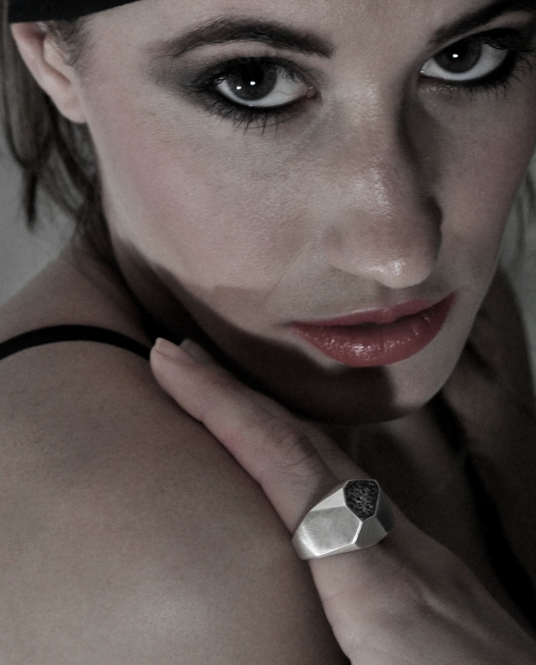 Silver Geometric Ring