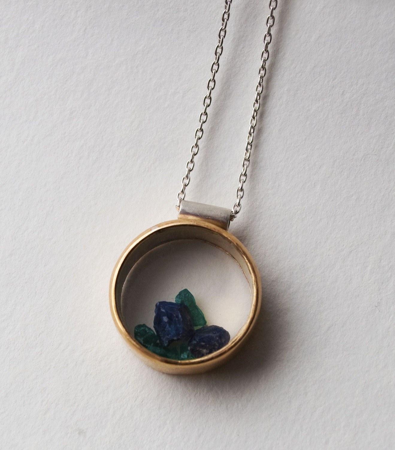Raw Stone Rattle Necklace