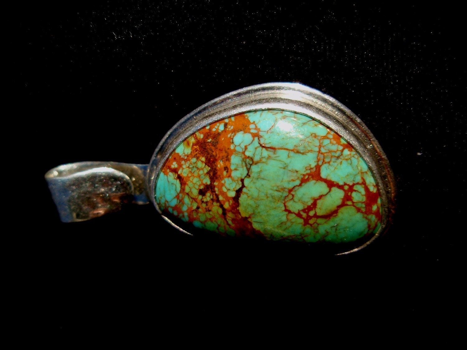 Sterling Silver Kingman mine Turquoise Pendant 80 USD