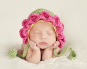 Download PDF crochet pattern 037 - Flower bonnet