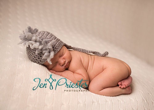 PDF CROCHET PATTERN 028 - Mohawk earflap hat - Multiple sizes from newborn through age 4