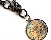 Map Necklace New York Manhattan Newark Patterson Yonkers One Of A Kind