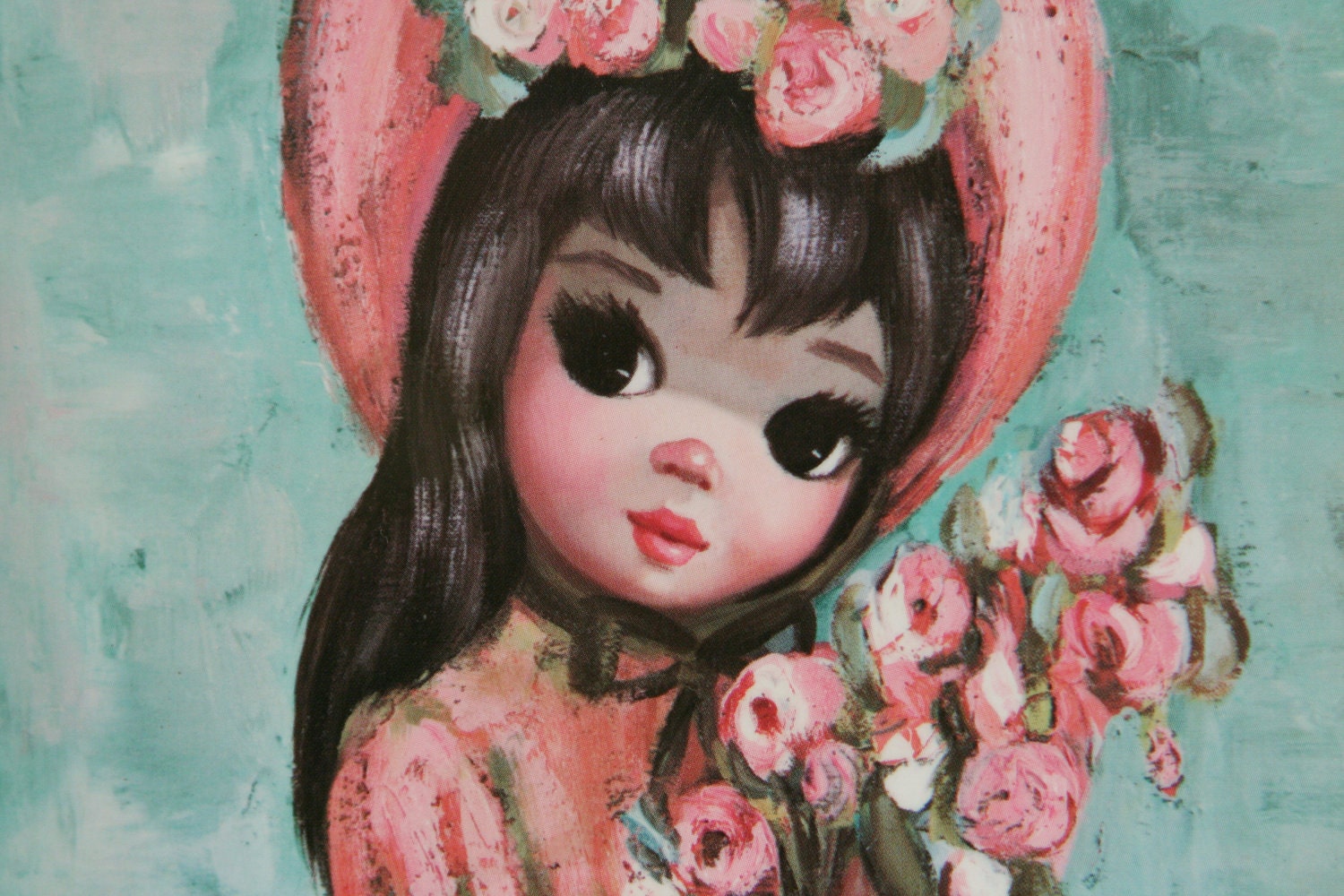 Vintage Maio Big-Eyed Girl Print