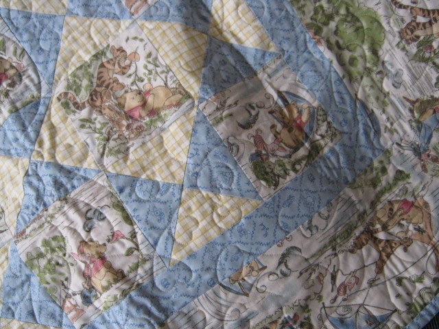 Baby Quilt Winnie the Pooh, Tigger, Eeyore, Piglet and Roo MADE TO ORDER