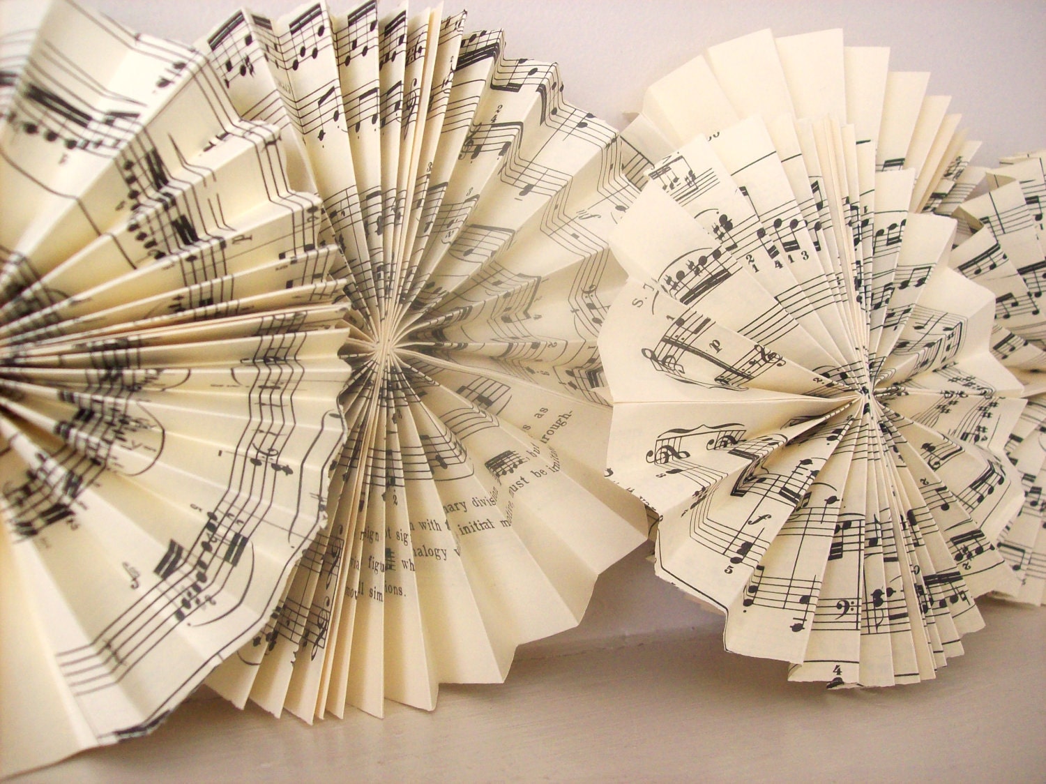 Sing Me a Song -- Vintage Music Sheet Fan Flowers -- Customize Your Listing