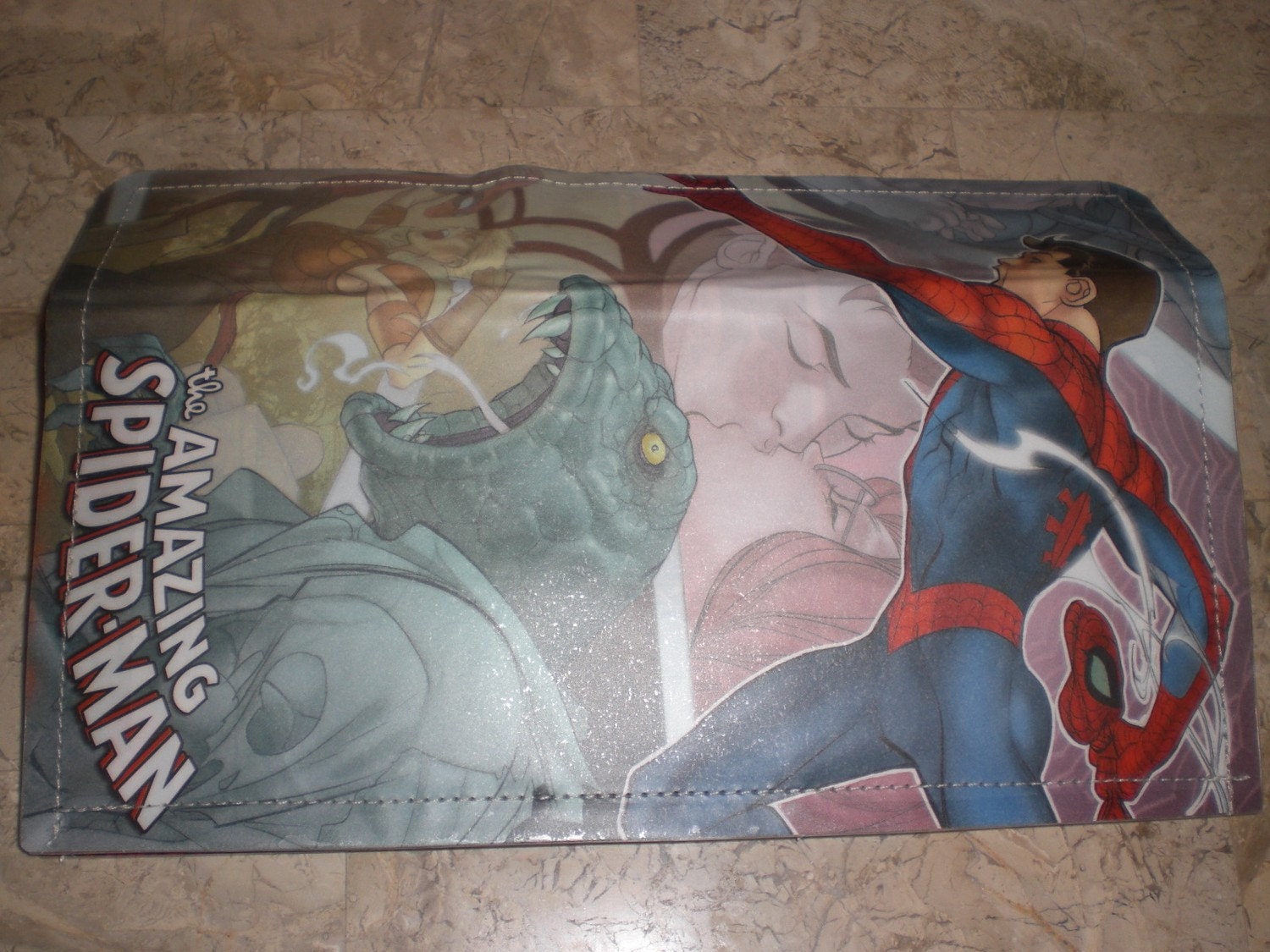 Spiderman and Mary Jane in love mini clutch purse Unique handmade womens mini clutch using recycled comic book materials From TheFanFavorites.com