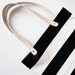 Black and White Striped Tote