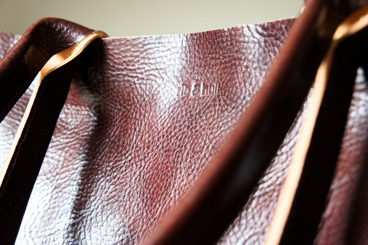 Dark Brown Leather  Bag - Heirloom Tote - Oxblood Brown Vegetable Tanned Leather