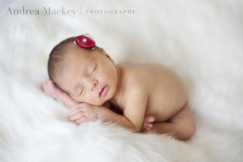 Baby Posh Posy Snap Clips- Tiny Flower Clips for Fine Baby Hair or Peach Fuzz