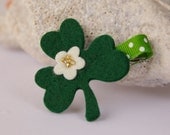 Felt Shamrock Hair Clip- St Patricks Day Bow