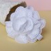 White Eyelet Lace Flower Hair Clip- Ruffles and Frills- Cute with Blue Jeans