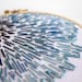 Embroidery Hoop with Teal & Turquoise Gradation - Abstract Flower - 6 inch Hoop Fiber Art