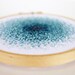 RESERVED for EVIE - French Knots Embroidered Color Progression Hoop in Teal - 4 inch Hoop Fiber Wall Art
