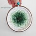 Ombre French Knots Color Progression Embroidery Hoop, A Color Study in Green - 4 inch Hoop Fiber Wall Art