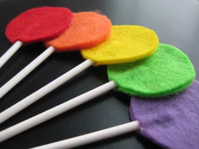 Lollipop Bouquet - A Rainbow of Felt Fun