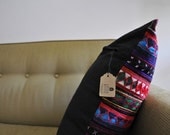 Black tribal cotton pillow cover