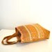 Hand stitched Hmong hill tribal tote in Mustard yellow