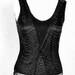 Reserved for B...Black Beaded Top Crochet Lace Pull-Over