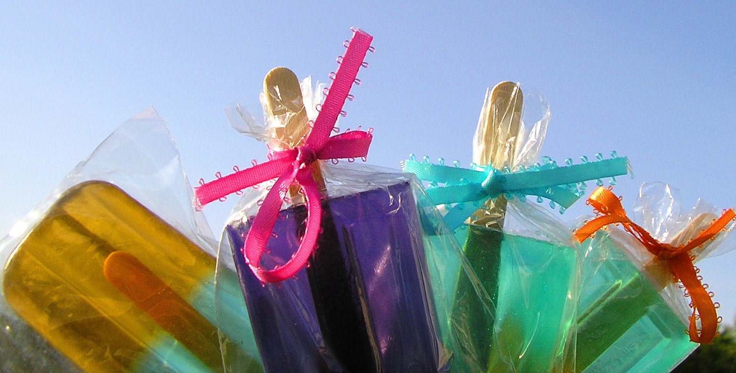Popsicle Soap, Custom Party favors, Novelty Soap Kick off Summer fun Free shipping x 12