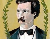 mark twain, 4 x 6 art print