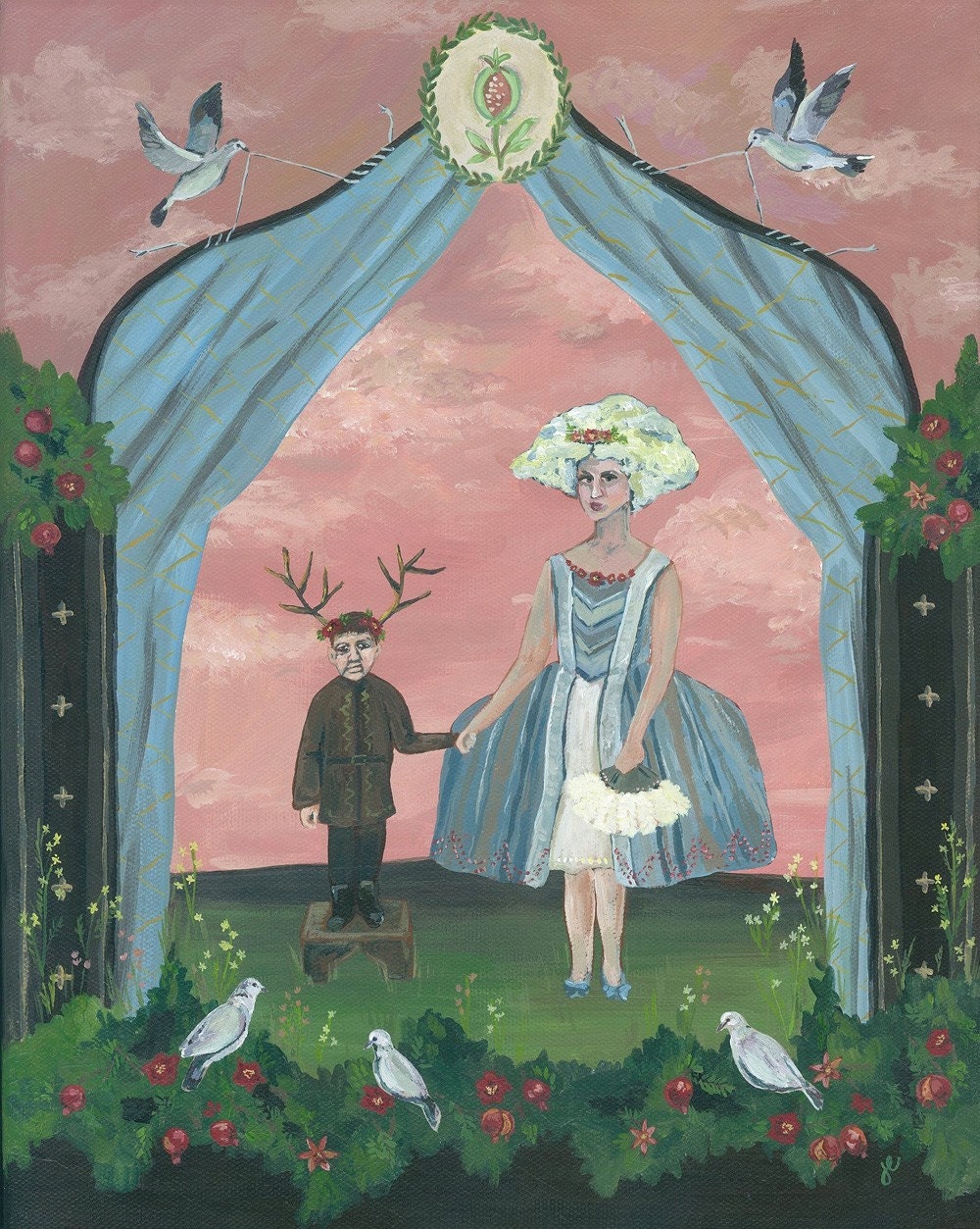 the garden of pomegranates, original painting