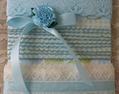 VINTAGE LACE, BLUE And White, 8 Yards, Beautiful.