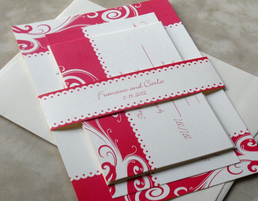 Swirl Wedding Invitation Suite - Sample