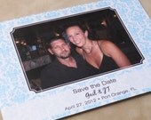 Damask Photo Save the Dates - Set of 25