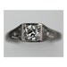 Antique platinum old european cut diamond engagement ring signed Tiffany and co. circa early 1900's