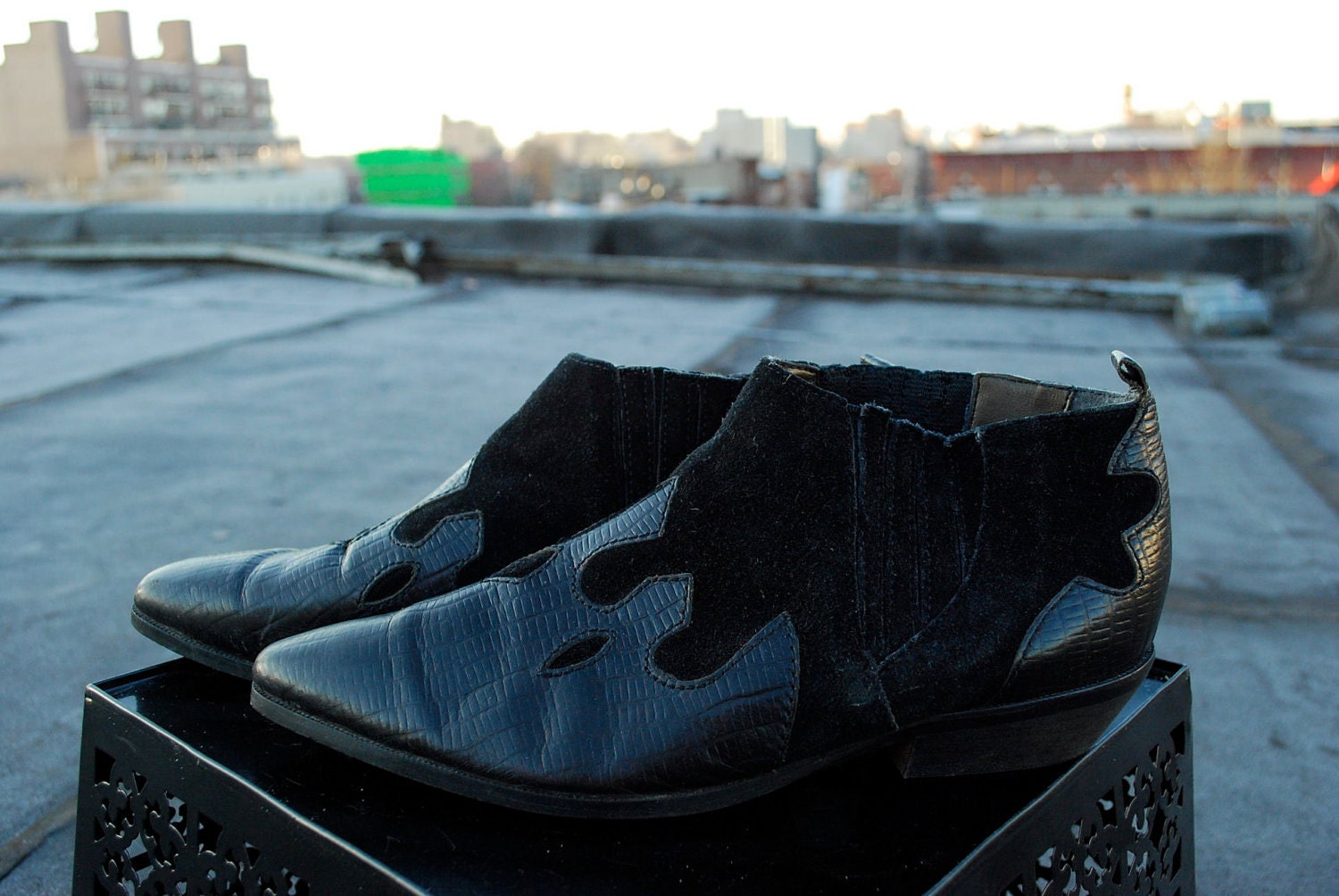 Leather and Suede Ankle Boots size 8