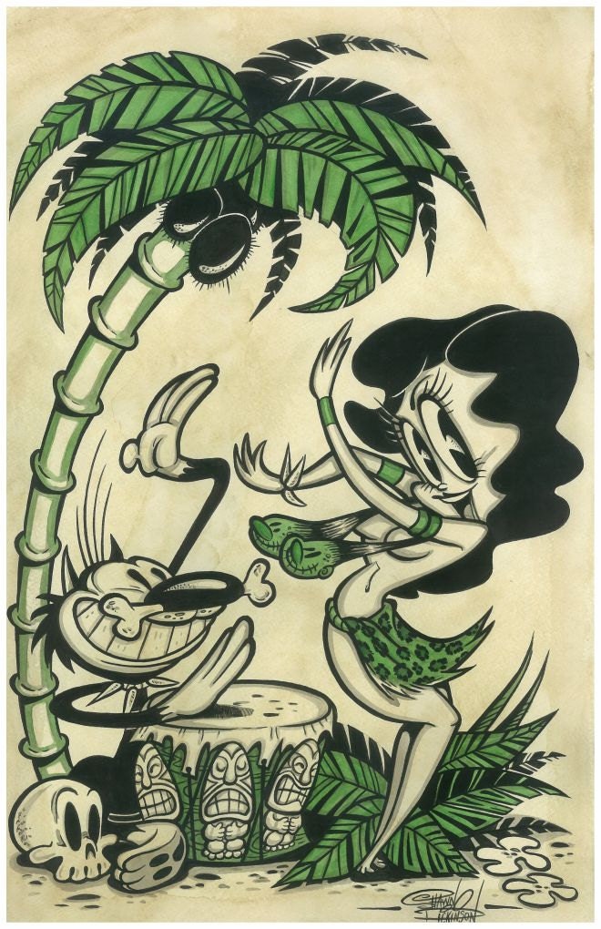 Jungle Go-Go Girl - signed 11X17 art print