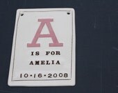 Baby Name Plaque