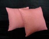 Dusty Pink Slub Pillow Cover Pair - 16 x 16